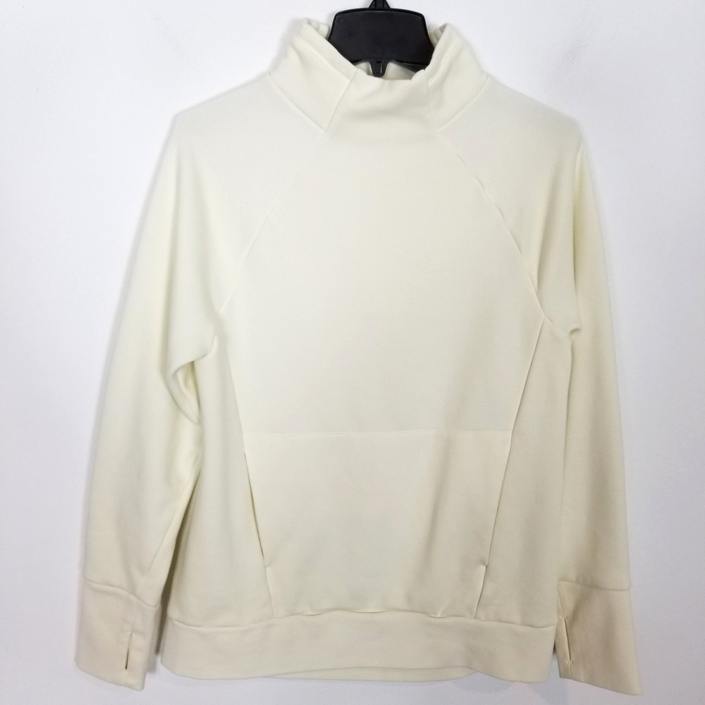 Fabletics Women Zaylee Funnel Neckโ Sweatshirt Sz S Ivory Pullover Athletic